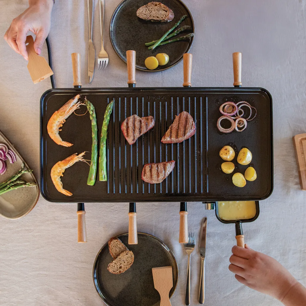 BOSKA Raclette Gourmet Party, 8 Personen (EU Type F), schwarz – Bild 5