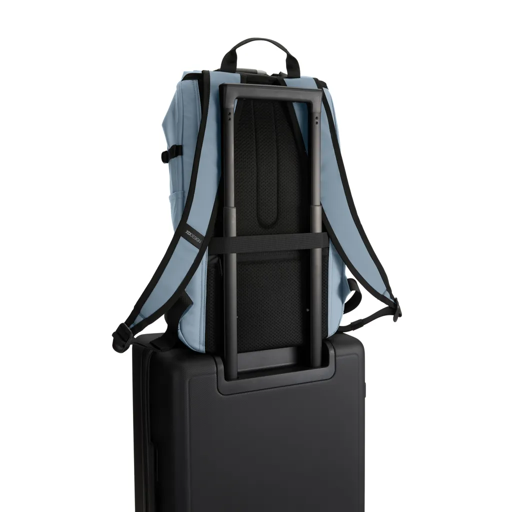 Urban wasserabweisender Anti-Diebstahl Rucksack, blau – Bild 12