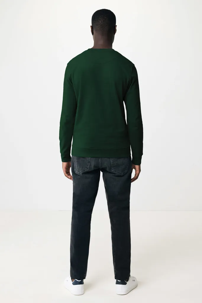 IQONIQ Zion Rundhals-Sweater aus recycelter Baumwolle, forest green – Bild 8