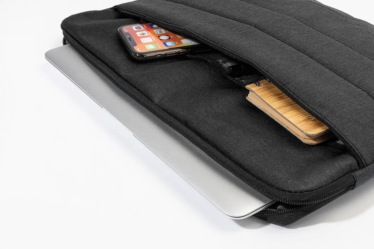 RPET Laptoptasche Laddex, schwarz – Bild 4