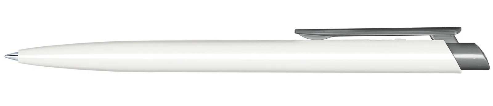 Dart Polished Basic Druckkugelschreiber, Weiß - Schwarz – Bild 4