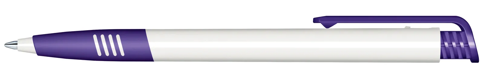 Super Hit Polished Basic SG Druckkugelschreiber, Weiß - Lila 267 – Bild 4