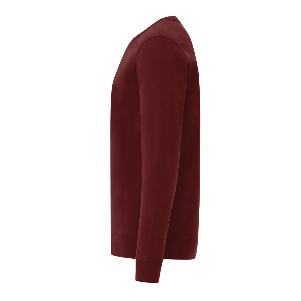 IQONIQ Zion Rundhals-Sweater aus recycelter Baumwolle, burgunderrot – Bild 4