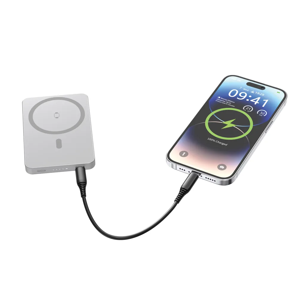 Urban Vitamin Marin 5.000mAh magnet. 15W Wireless Powerbank, silber – Bild 5