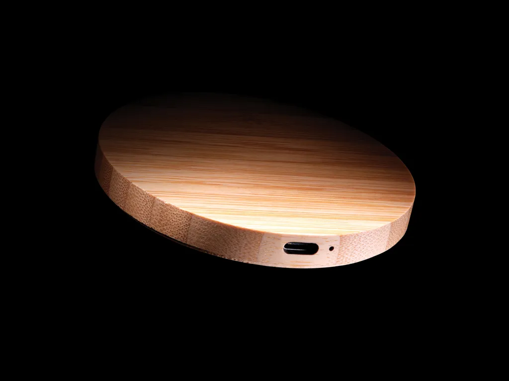15W Bambus Wireless Charger, braun – Bild 4