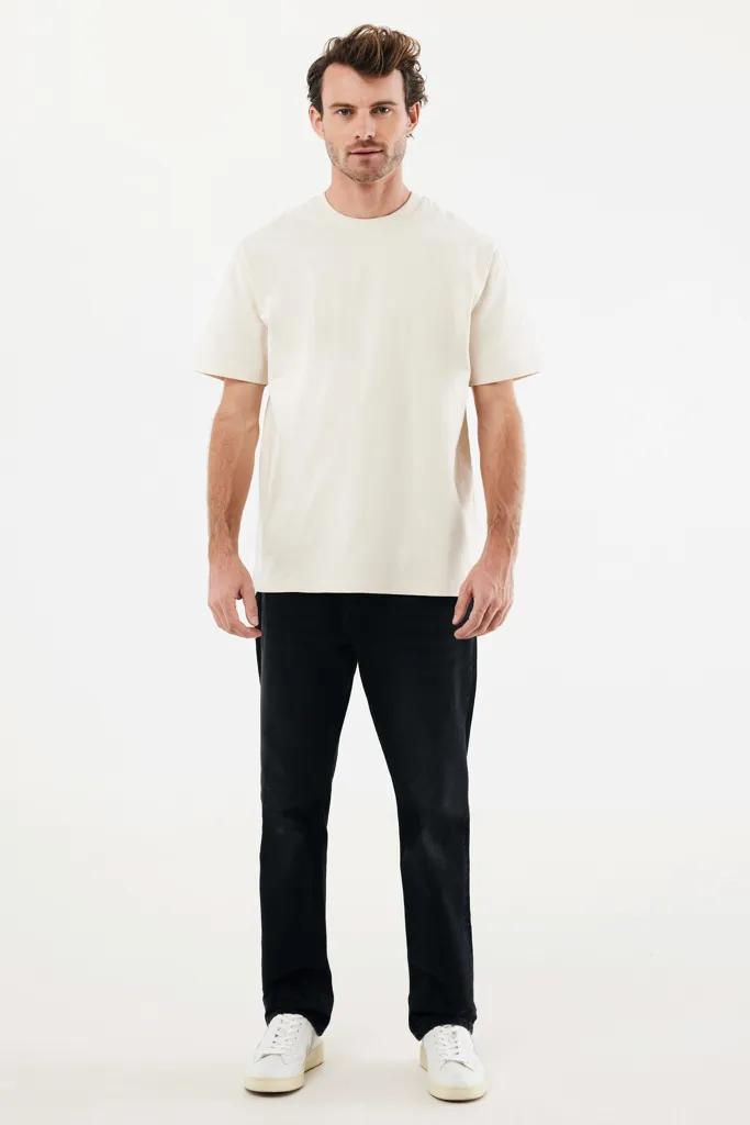 IQONIQ Nikko Heavyweight T-Shirt aus recycelter Baumwolle, natural raw – Bild 5