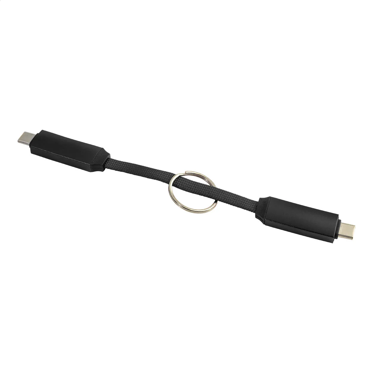 Schlüsselanhänger Keycab mit 60W USB-C-Kabel, schwarz – Bild 4