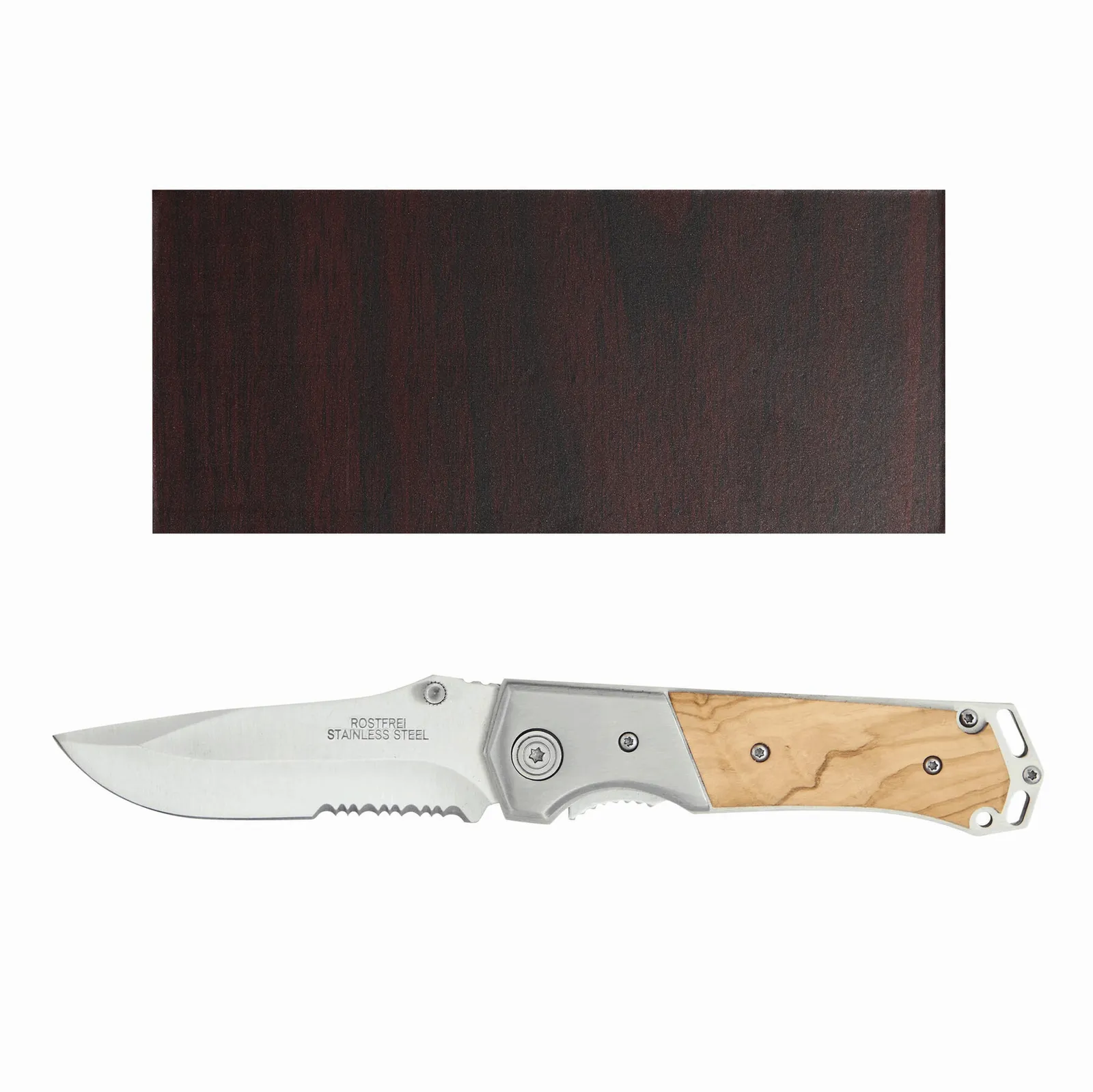 HUNTER - Jagdmesser braun, silber, braun, silber – Bild 2