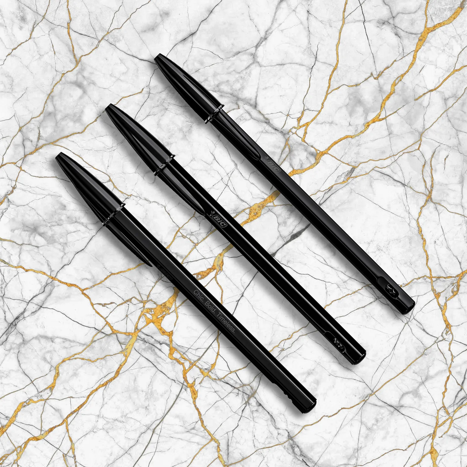 BIC® Cristal® Re'New™ Black, Schwarz – Bild 4