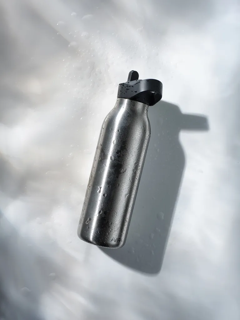 Avira Ara RCS Re-Steel Fliptop Wasserflasche 500ml, silber – Bild 9