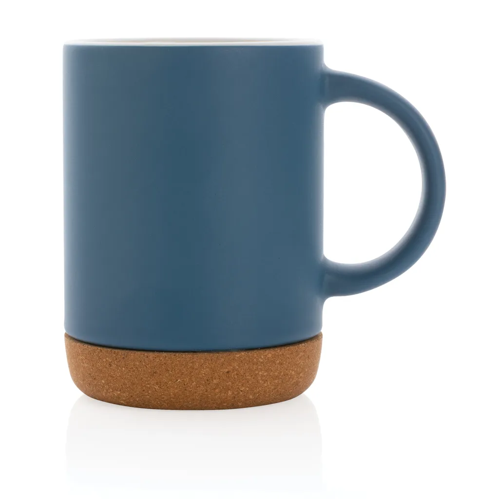Keramikbecher mit Korkboden, 280ml, blau – Bild 2