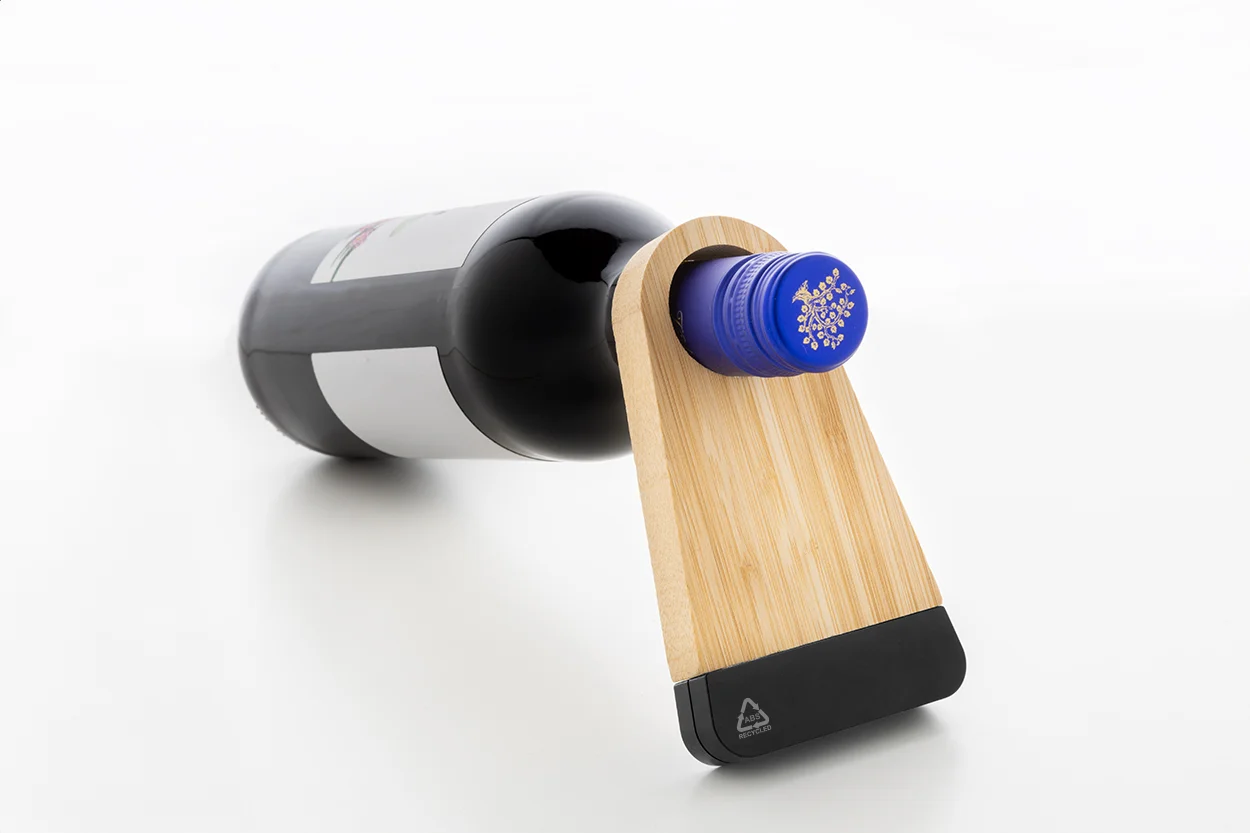 Flaschenhalter Kyoho mit Korkenzieher, natur, schwarz – Bild 6