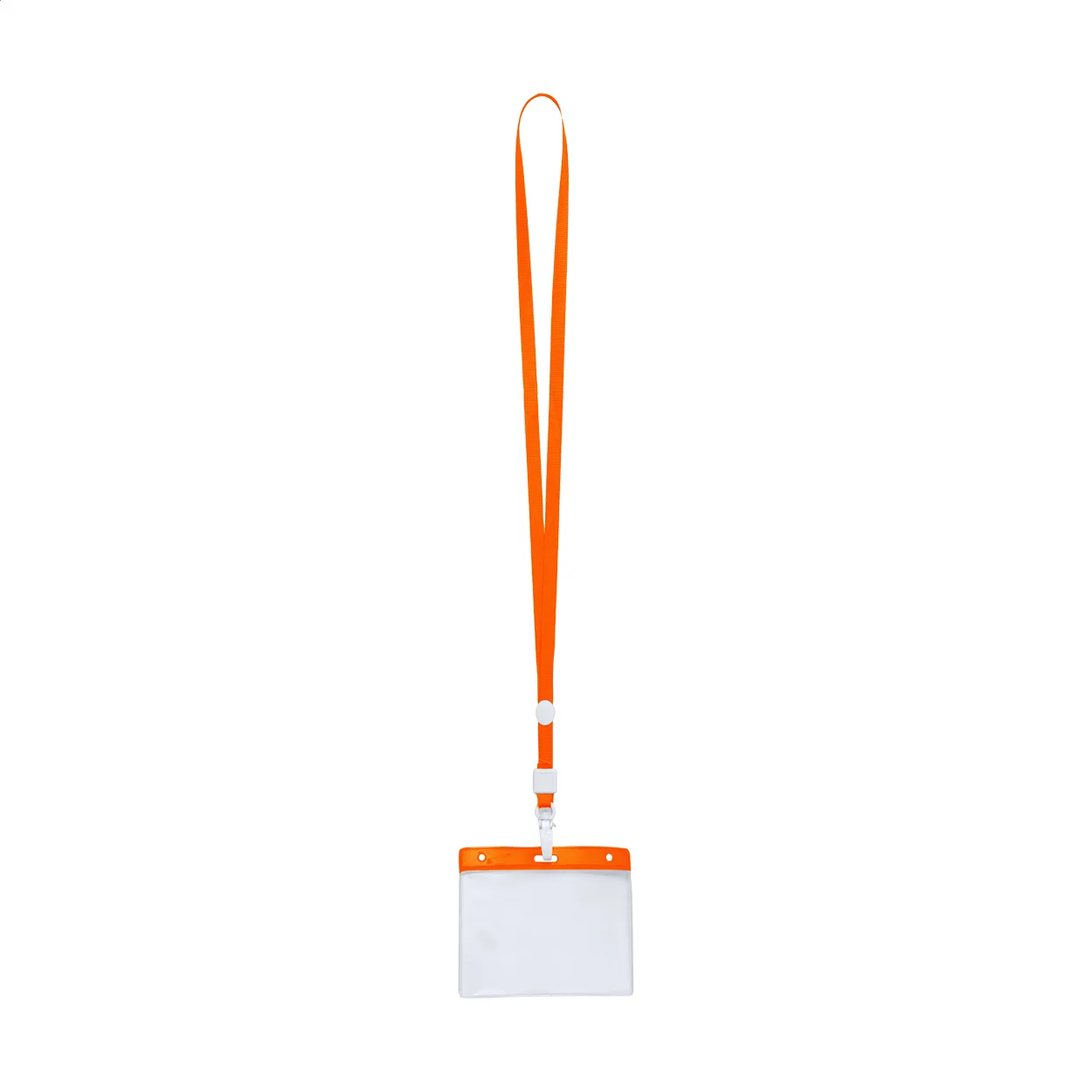 Ausweishülle Ballek mit Lanyard, orange, transparent – Bild 2