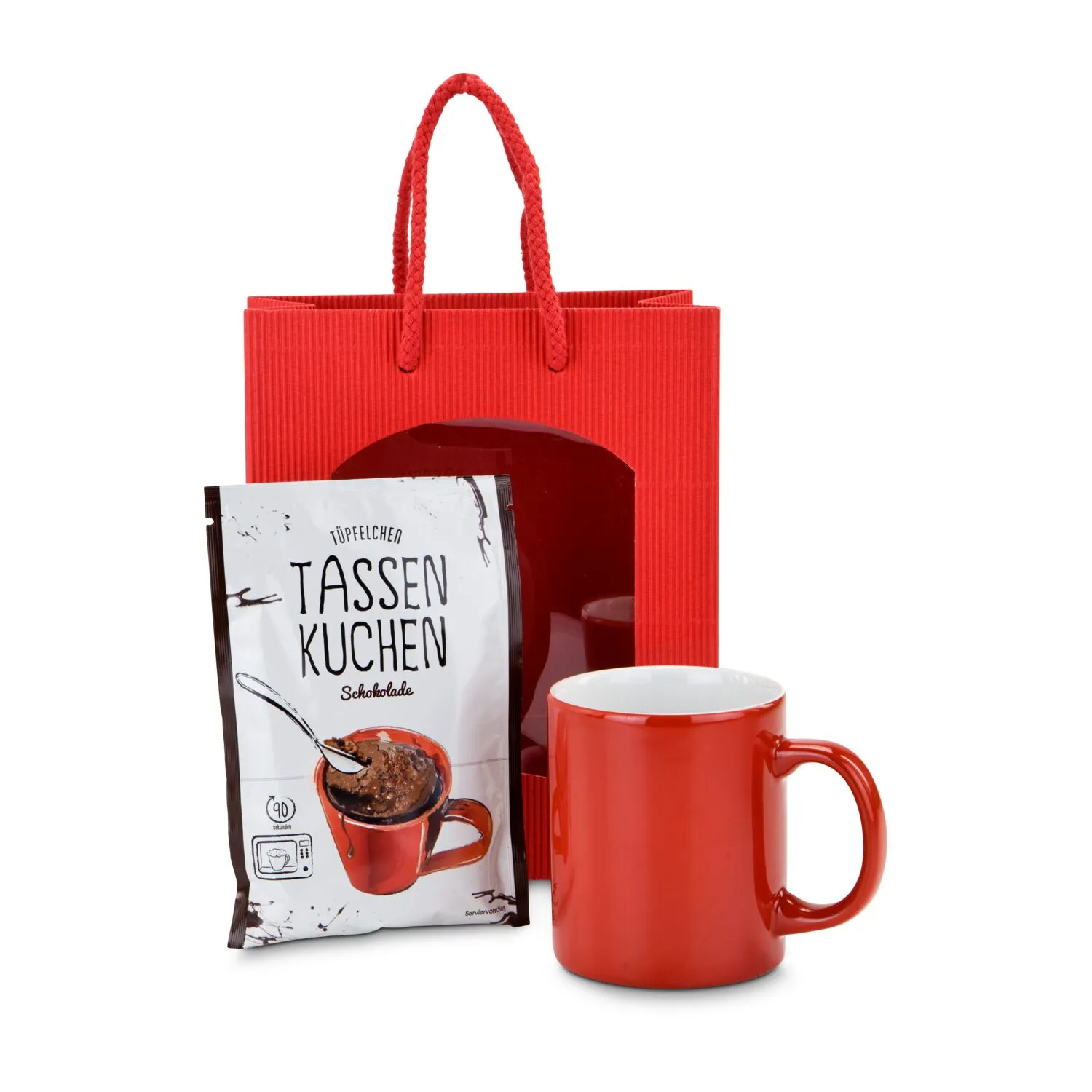 Geschenkset / Präsenteset: Tassenkuchen, rot – Bild 2