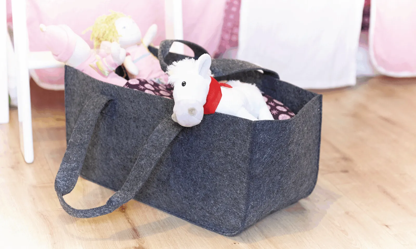 HOMY - Kaminholz-Tasche grau, grau – Bild 8