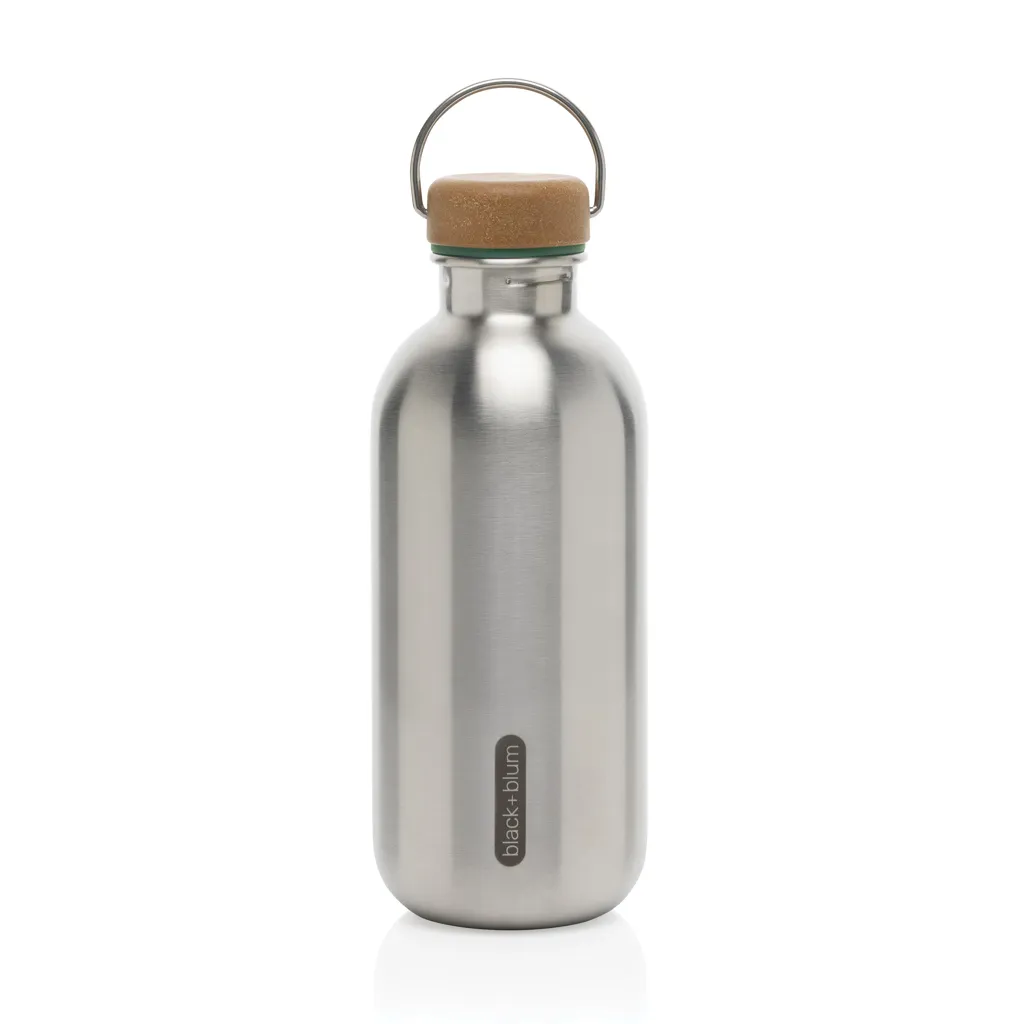 Black+Blum Stahl-Wasserflasche 600ml, Olivgrün – Bild 3