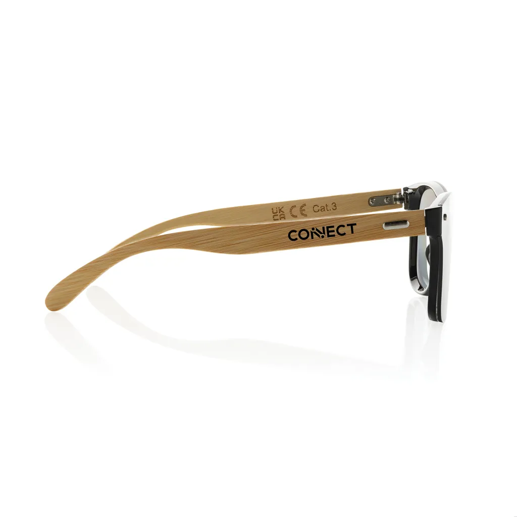 Prism Sonnenbrille aus RCS rec. Kunststoff mit Bambusbügeln, braun – Bild 5