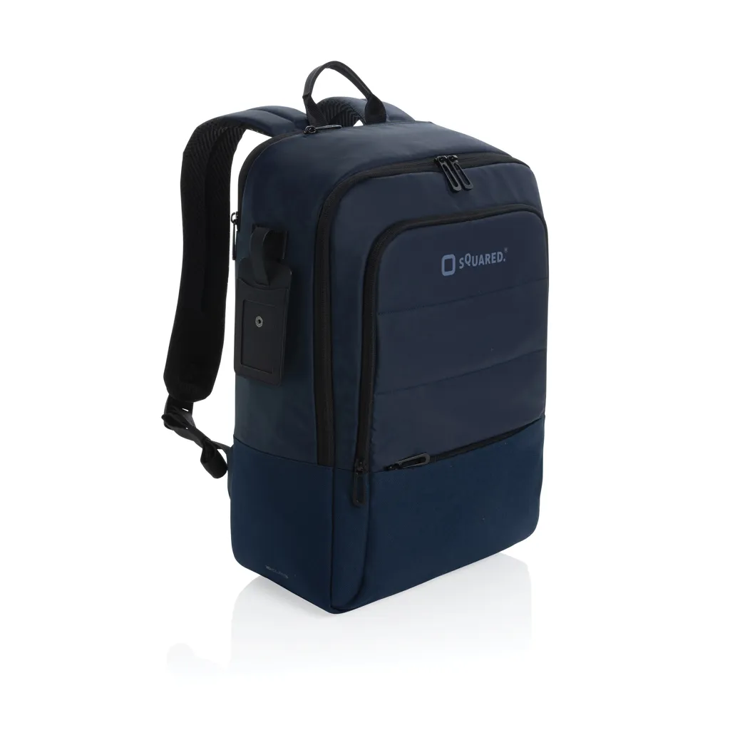 Armond AWARE™ RPET 15.6" Deluxe Laptop-Rucksack, navy blau – Bild 11