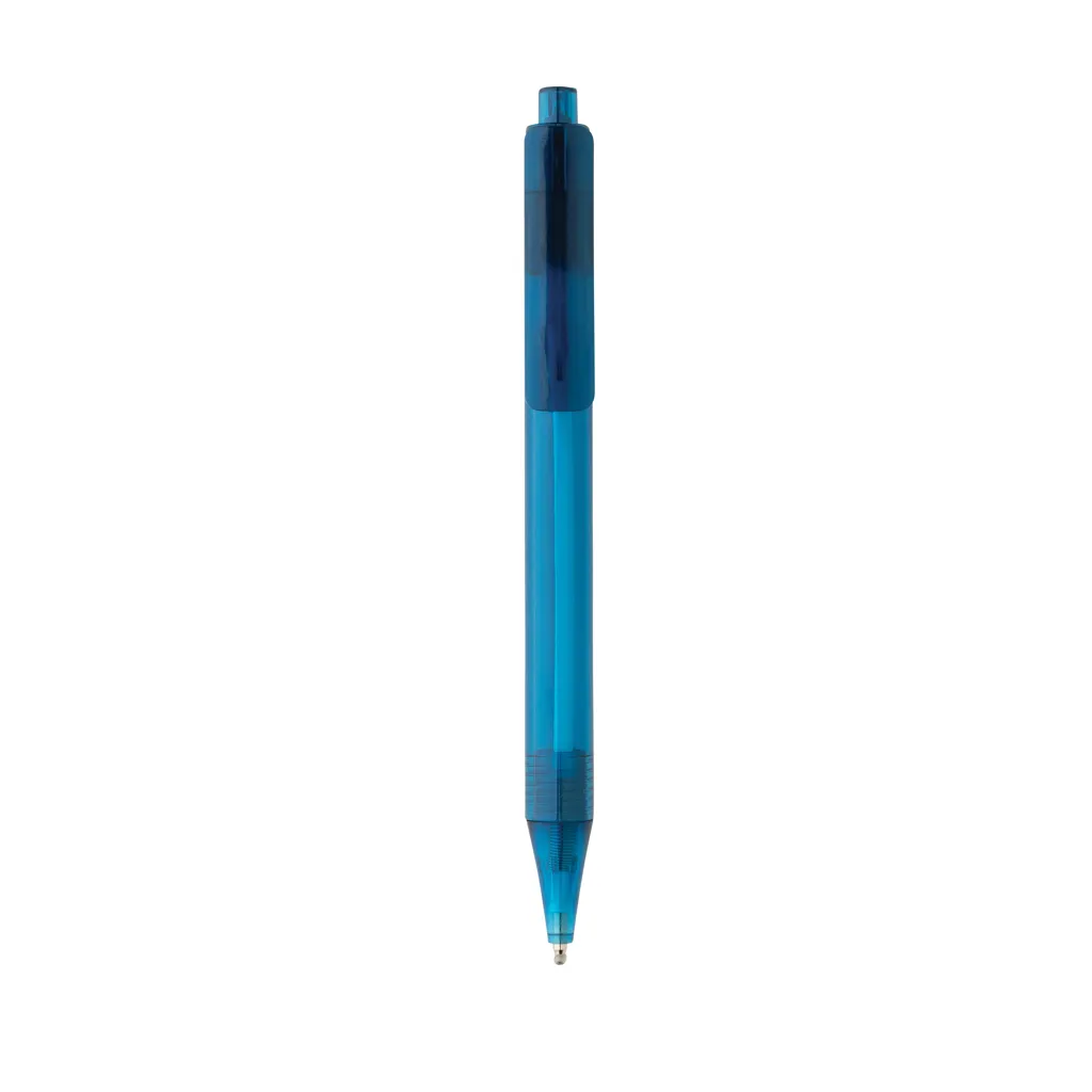 GRS rPET X8 transparenter Stift, blau – Bild 2