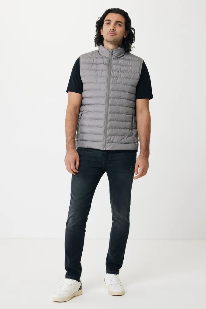 IQONIQ Meru Herren Bodywarmer aus recyceltem Polyester, Silbergrau – Bild 5