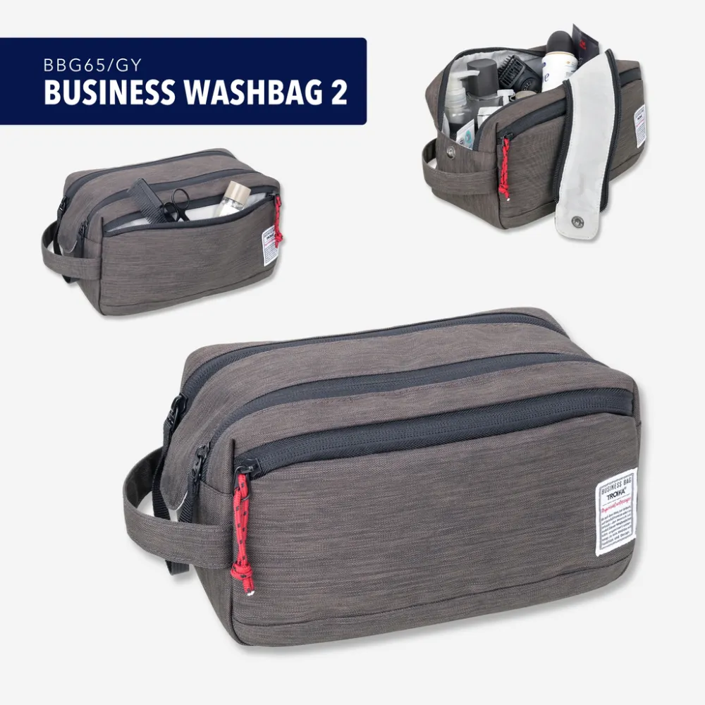 Kulturbeutel BUSINESS WASHBAG 2, anthrazit/schwarz – Bild 7