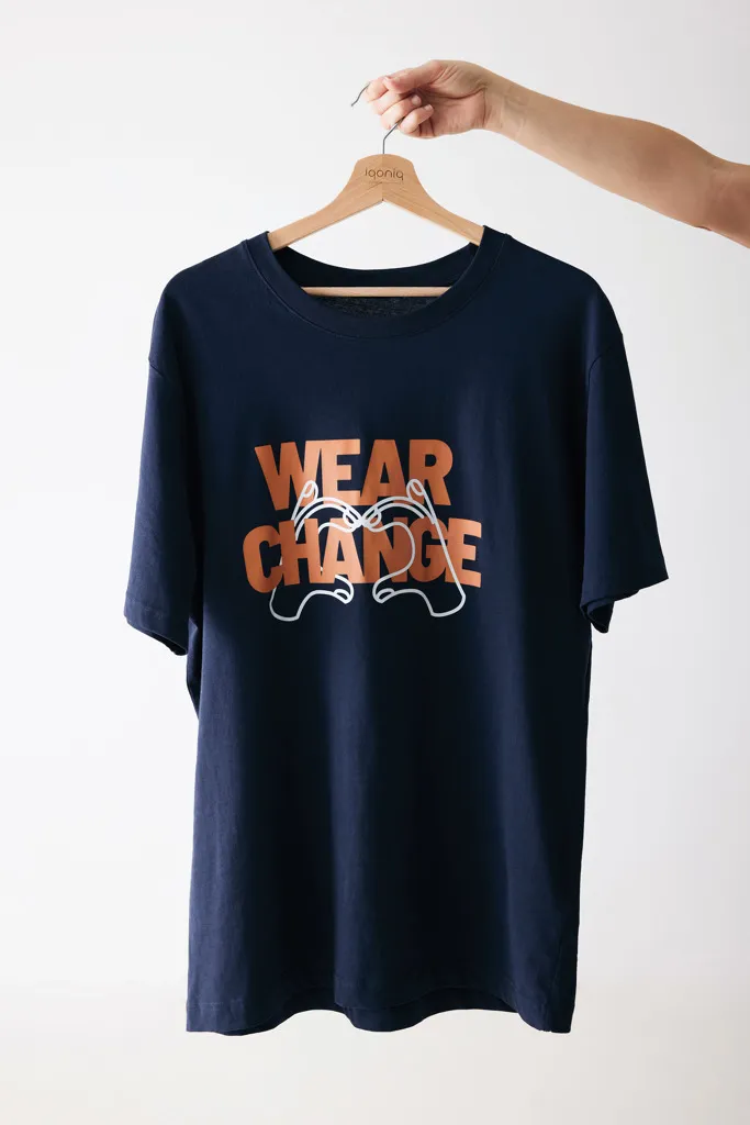 IQONIQ Kakadu relaxed T-Shirt aus recycelter Baumwolle, navy blau – Bild 4