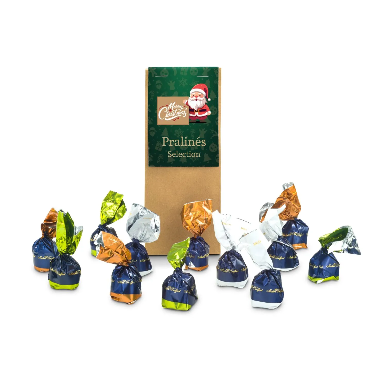 Geschenkset / Präsenteset: Pralinés Selection Weihnachten, braun – Bild 3