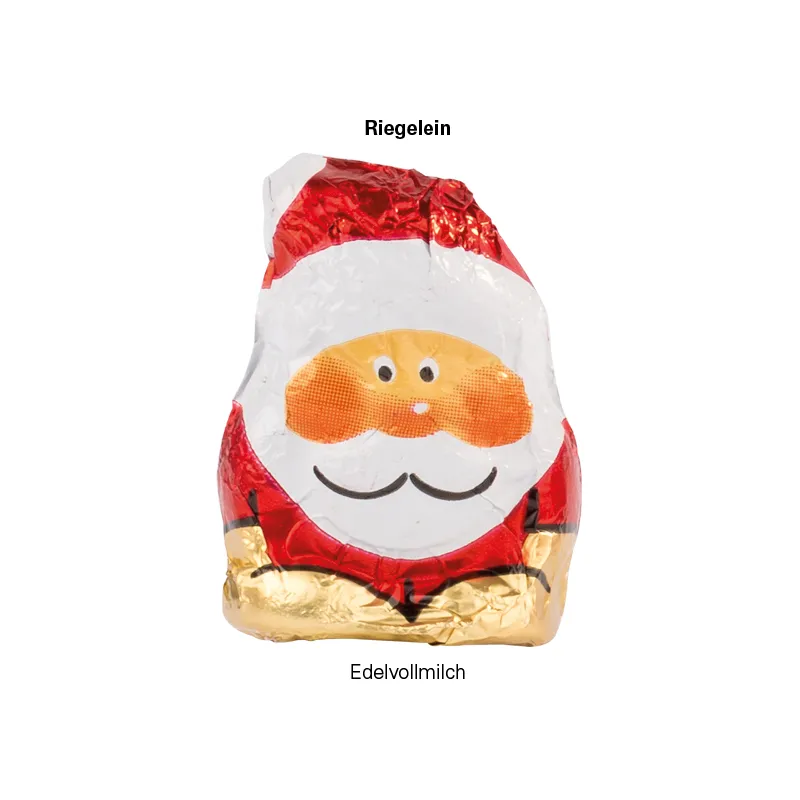 Werbekarte Visitenkartenformat, Mini-Schoko Weihnachtsmann – Bild 2