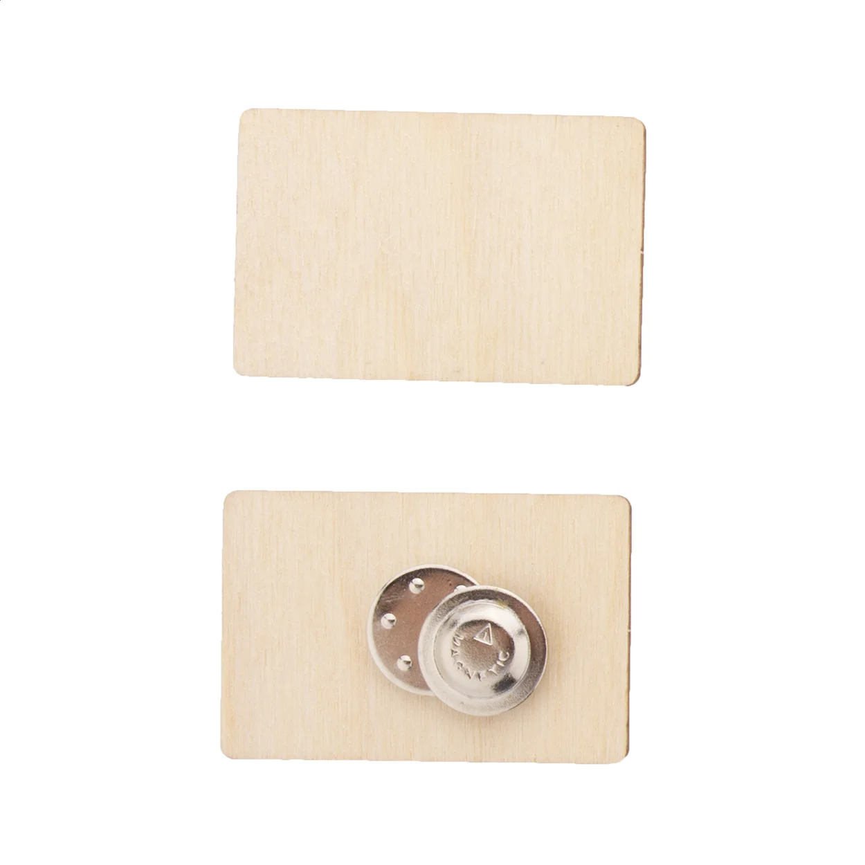 Individueller Anstecker WooBadge, natur – Bild 3
