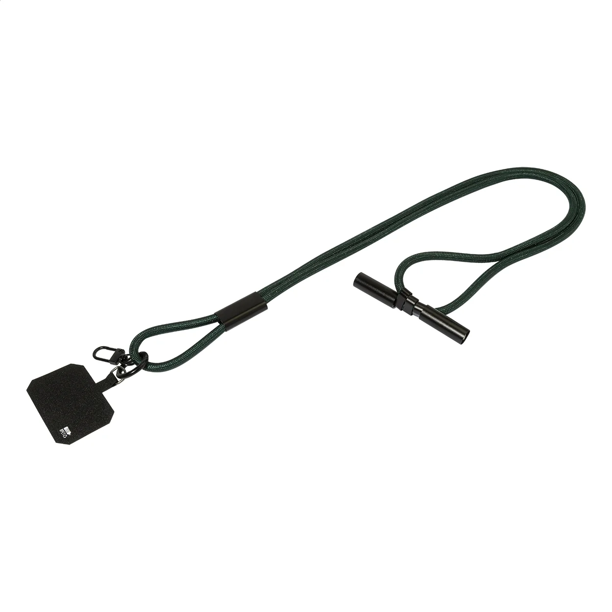 60W Lanyard mit Lade- und Datenkabel aus RPET HolCharge, dunkelgrün – Bild 2