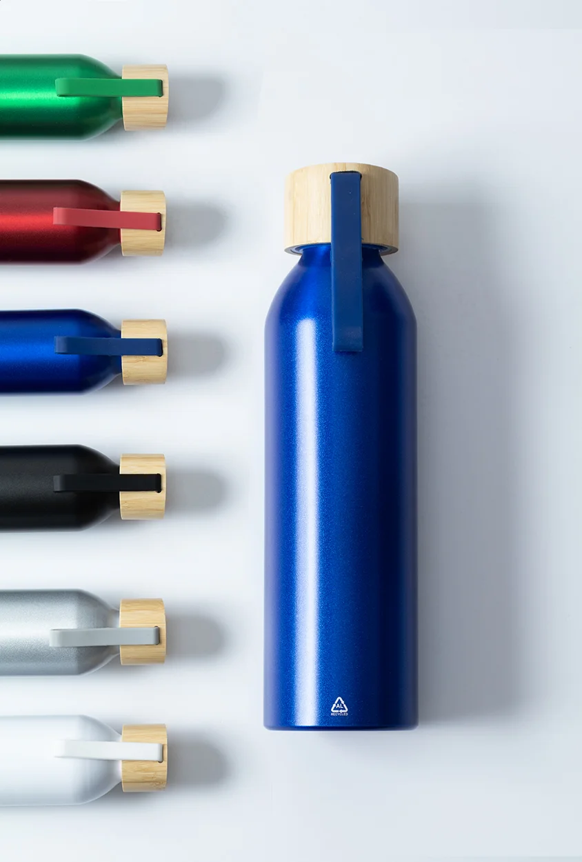 Flasche Ralusip Plus aus recyceltem Aluminium, blau – Bild 7