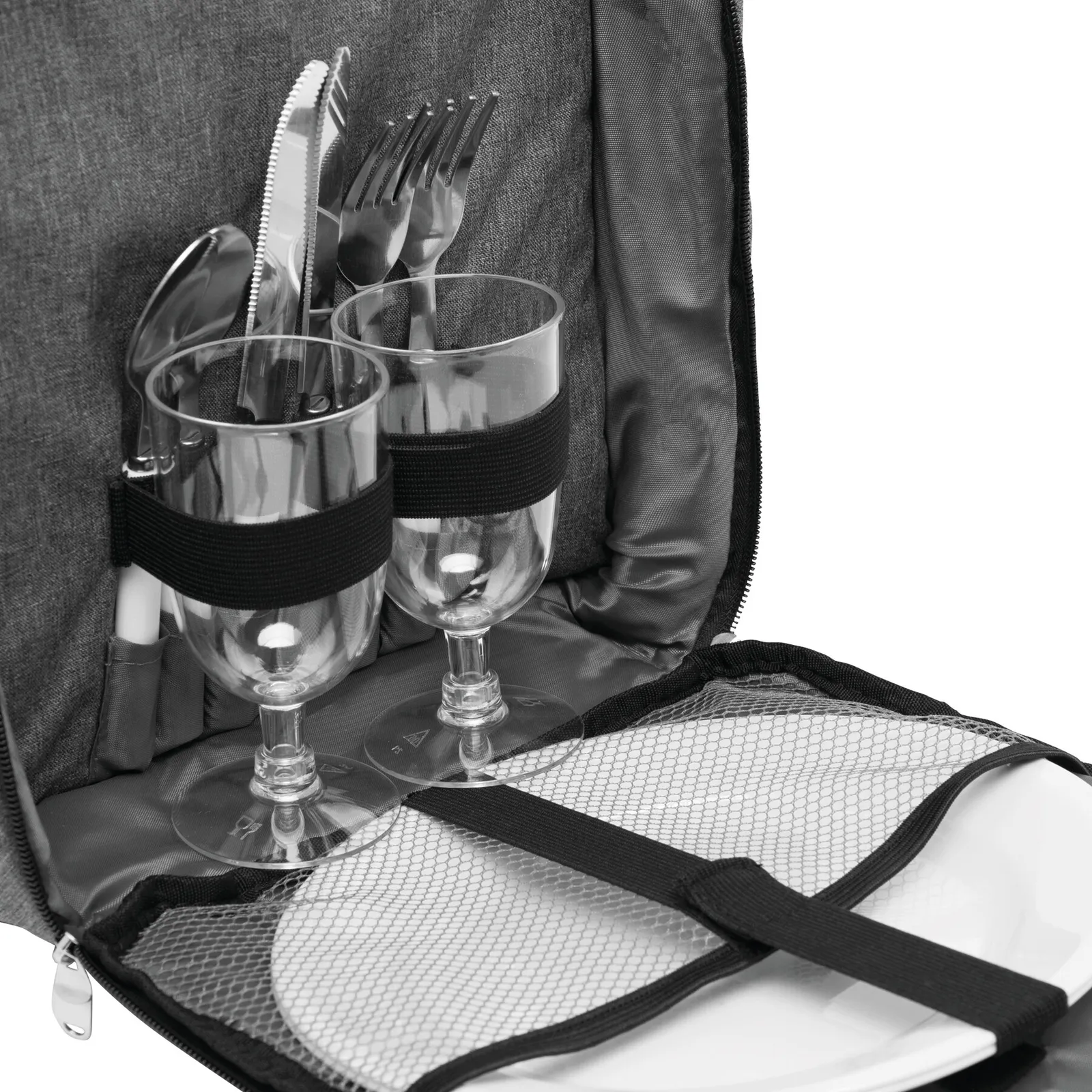 LEISURE DAY - Picknick-Rucksack grau, schwarz, grau, schwarz – Bild 8