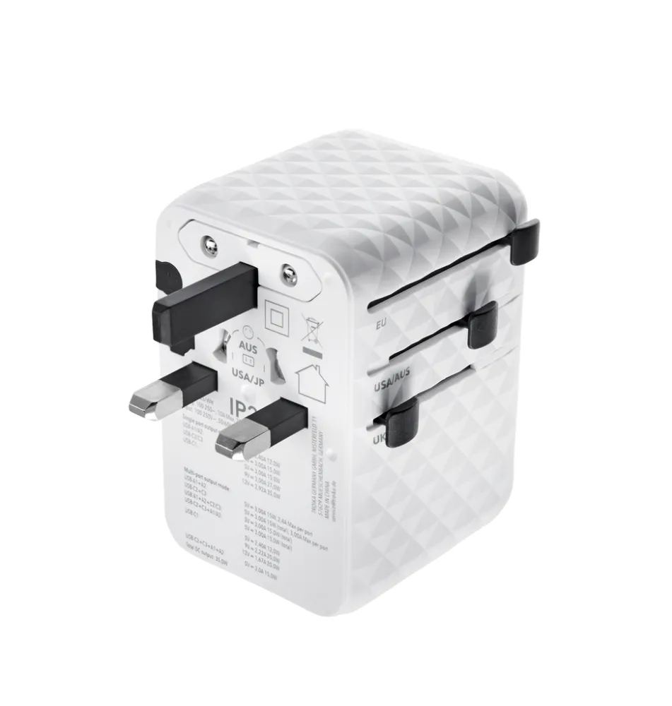 Reiseadapter WORLDWIDE PULL 35, weiß – Bild 6