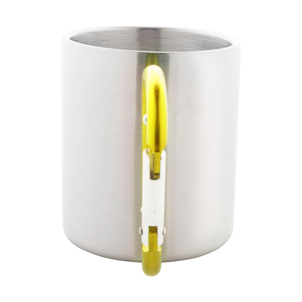 Edelstahlbecher Cadisha, gelb, silber – Bild 2