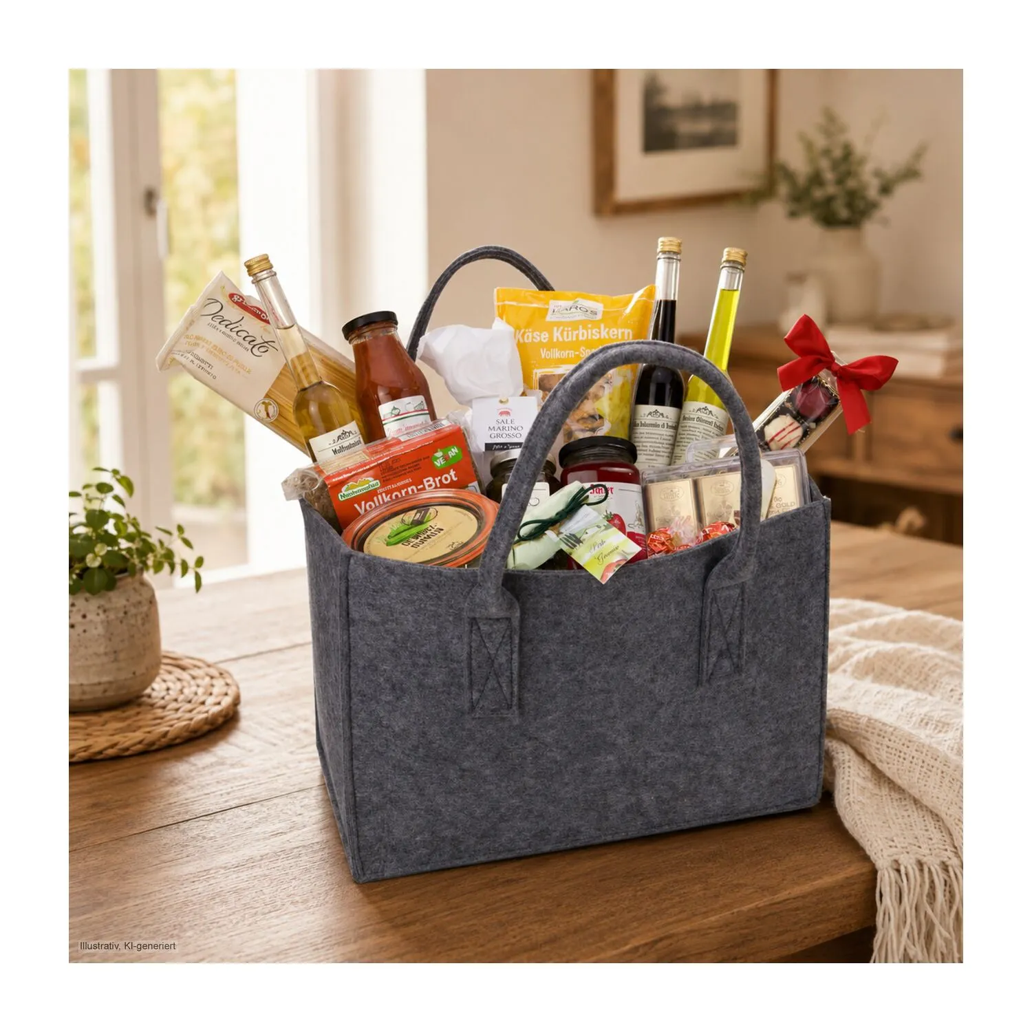 ROMINOX® Vegane Filztasche // Relana, grau – Bild 7