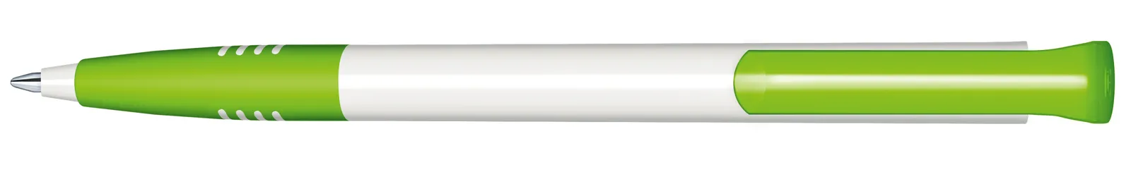 Super Hit Polished Basic SG Druckkugelschreiber, Weiß - Grün 376 – Bild 3