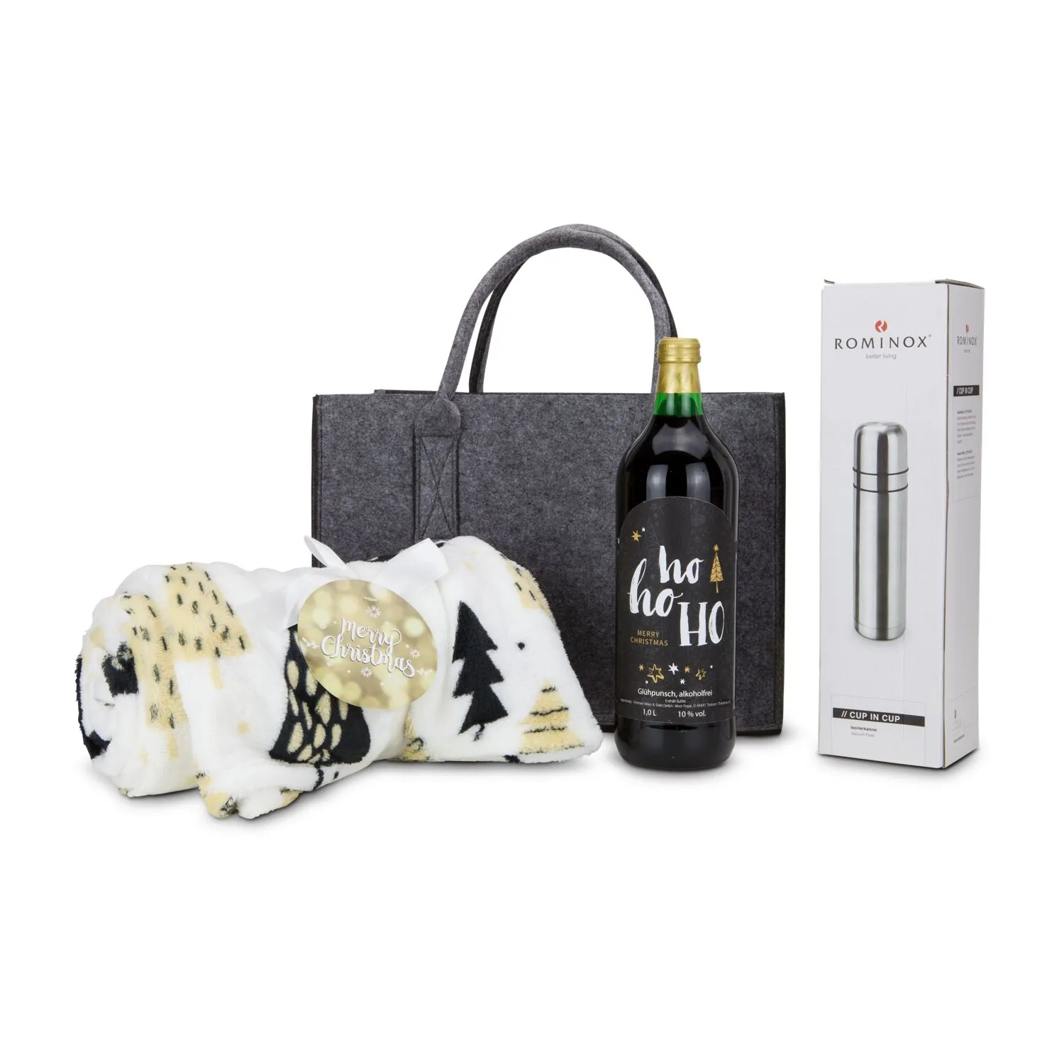 Geschenkset / Präsenteset: Gemütliche Filztasche, grau – Bild 3