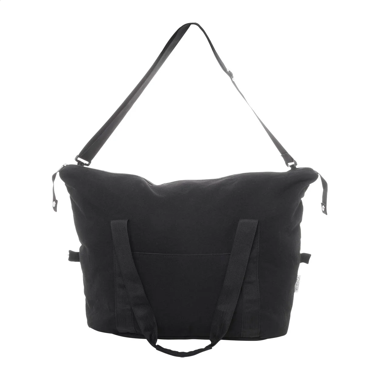 Recycelten Canvas Reisetasche Rebyss Travel, schwarz – Bild 3