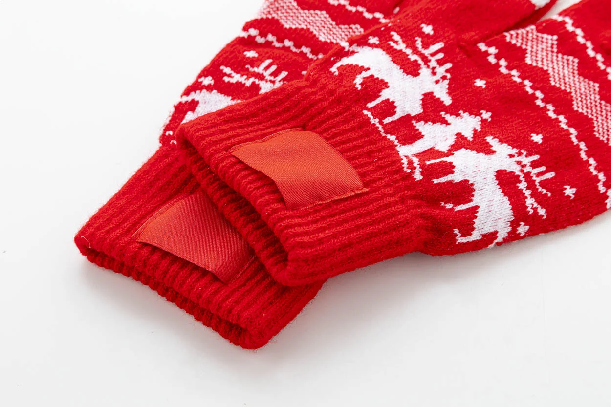 Weihnachtliche Touchscreen-Handschuhe Skandihand, rot – Bild 2