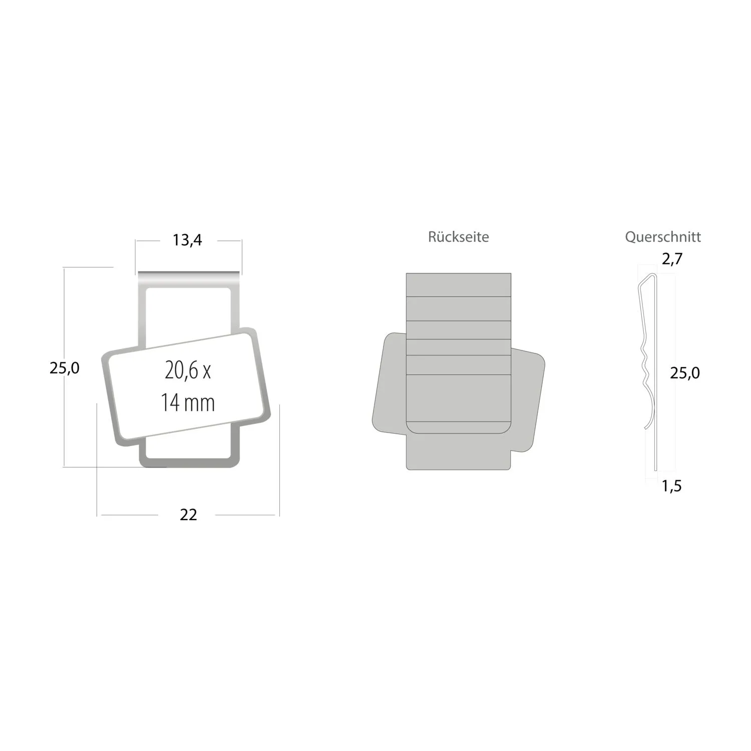 ROMINOX® Mehrweg-Büroklammer Shape Clip, 9 Varianten, idealer Mailingartikel für Dokumente, bis zu 18 Seiten Klemmkraft, silber – Bild 6