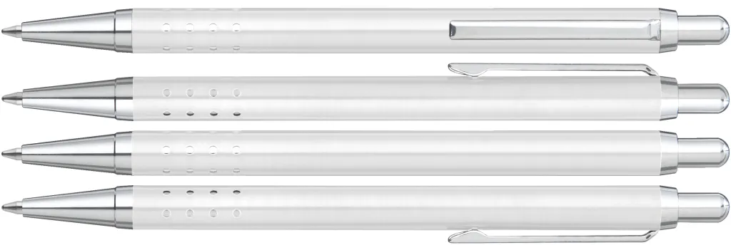 SLIMLINE Druckkugelschreiber weiss, weiss – Bild 2