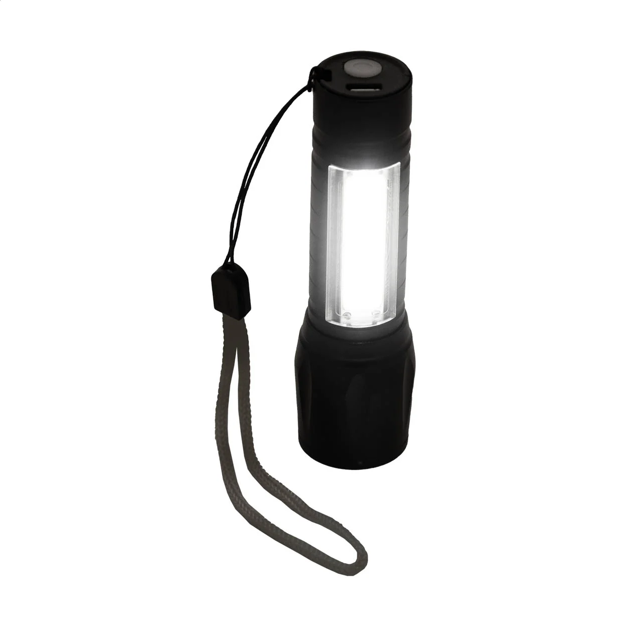 Akku-Taschenlampe Chargelight Zoom, schwarz – Bild 4