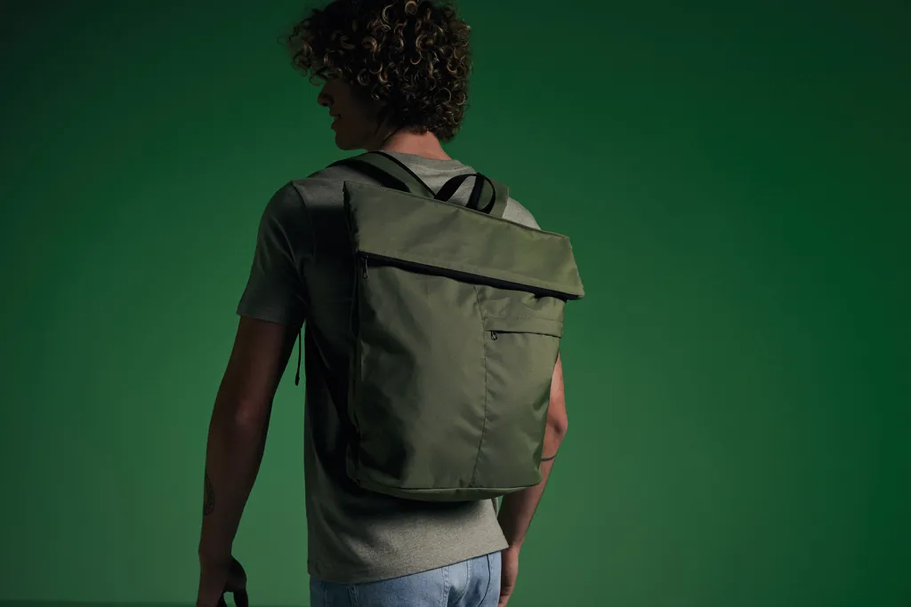 Dillon AWARE™ RPET faltbarer Lightweight-Rucksack, grün – Bild 9