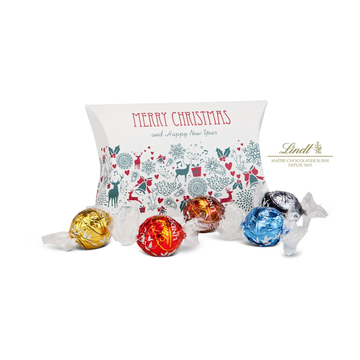 Geschenkartikel / Präsentartikel: Lindor Weihnachtstasche, weiß – Bild 2