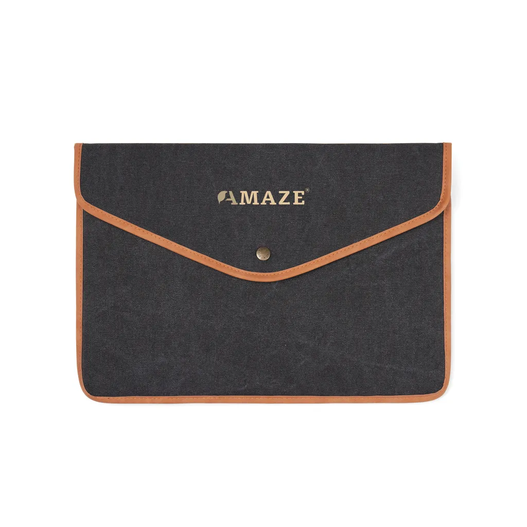 VINGA Bosler 16" Laptop-Tasche aus GRS recyceltem Canvas, schwarz – Bild 4