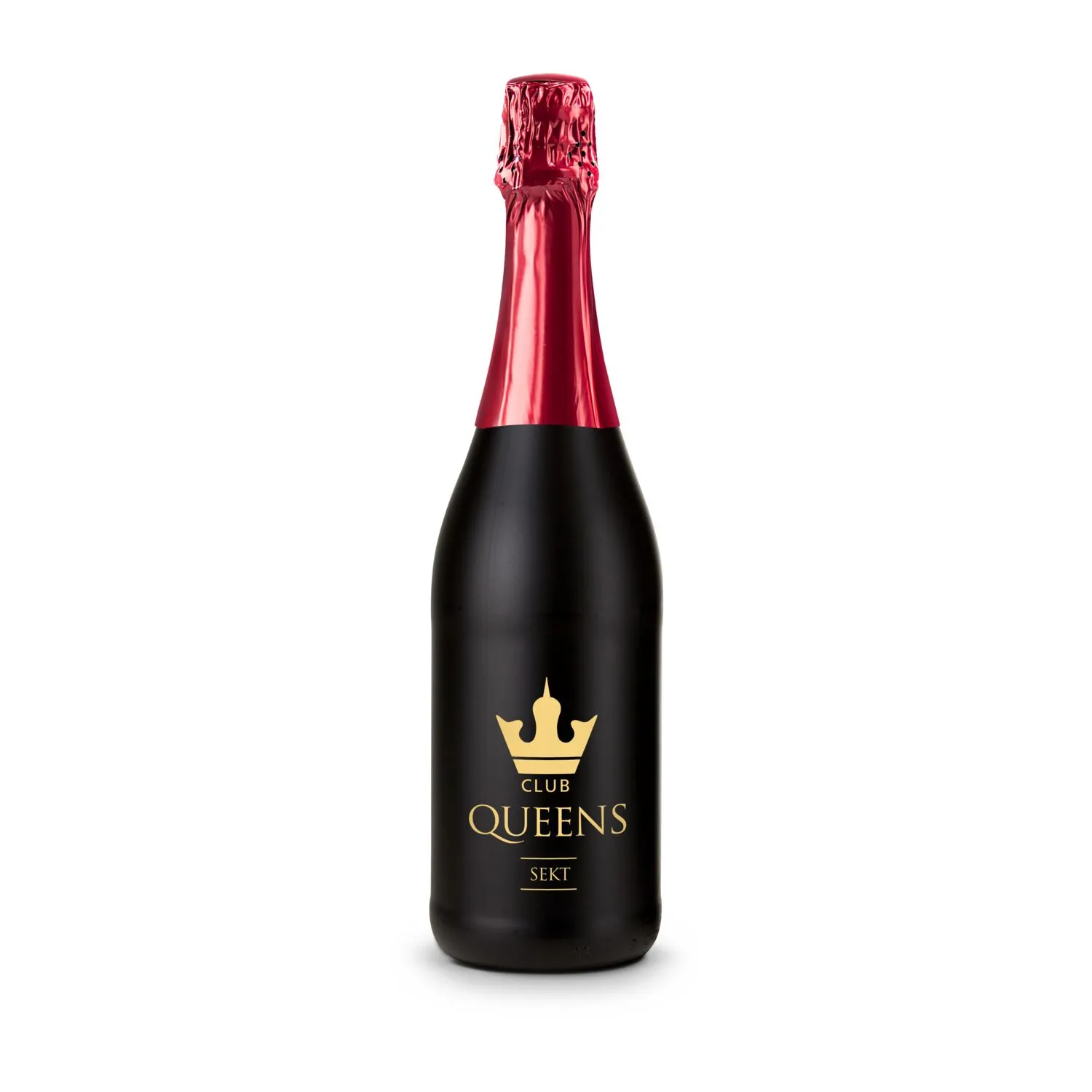 Sekt Cuvée - Flasche schwarz, 0,75 l, rot – Bild 2