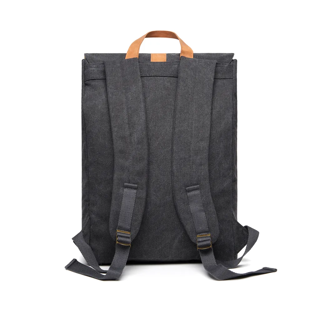 VINGA Bosler Rucksack aus GRS recyceltem Canvas, schwarz – Bild 2