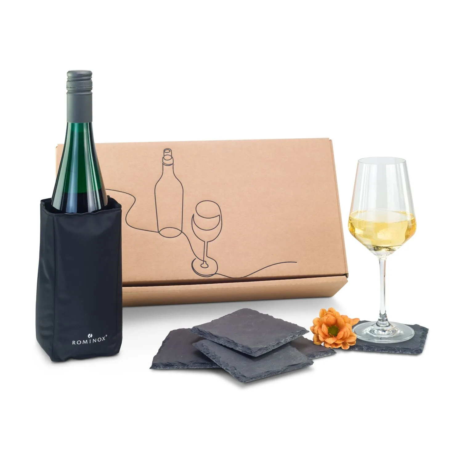 Geschenkset / Präsenteset: Wein-Kühlung, schwarz – Bild 2