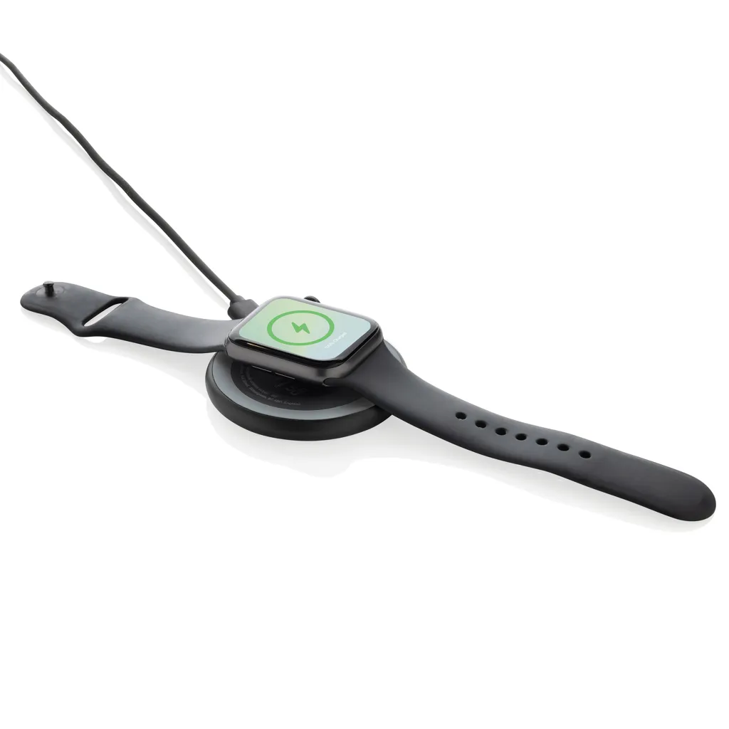 Magnapad magnetisches 3-in-1 15W Ladepad aus RCS rPlastik, schwarz – Bild 8