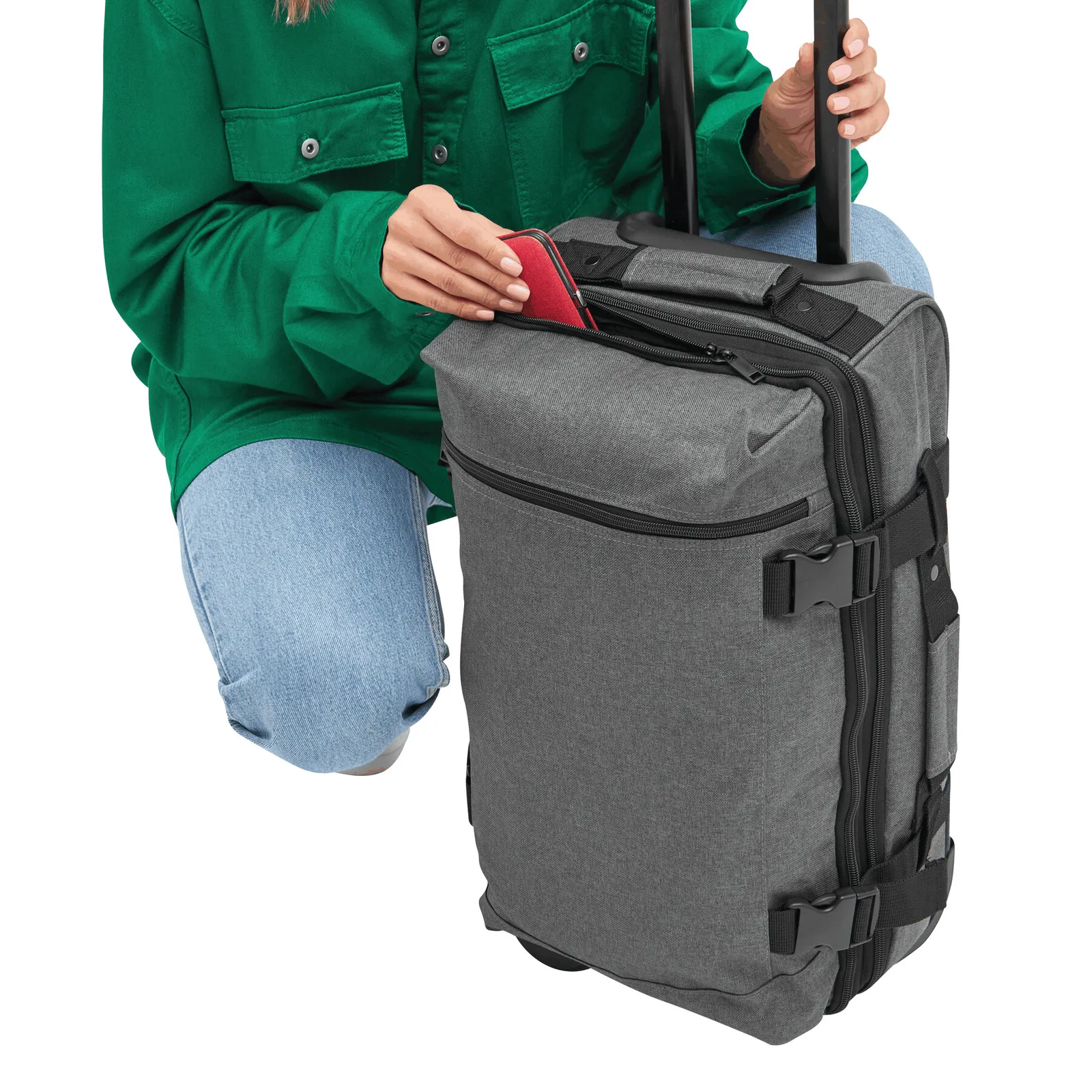 VISBY - Trolley-Reisetasche grau, schwarz, grau, schwarz – Bild 15